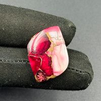 Pierre précieuse naturelle de haute qualité en turquoise rouge buffle de 17,50 carats, forme fantaisie 22x18x5mm, taille personnalisable, pour bijoux DIY