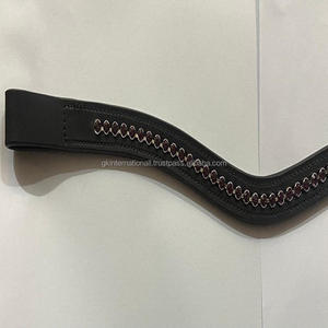 Banda de cuero de canal vacío para cejas de caballo, con 1 Fila de diamantes de imitación morados, banda elegante ostentosa para cejas de caballo, precio al por mayor - Product Image 3