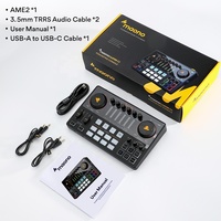 MAONO Interface Audio Professionnelle Table de Mixage Podcast Changeur de Voix Carte Son Studio Microphones de Jeu XLR avec Cartes Son DJ