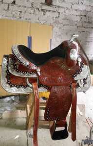 Selle de spectacle western en cuir véritable de designer, Sier Horse, portable, produit de course équestre anglaise en provenance d'Inde pour l'équitation - Product Image 6