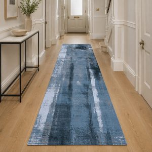 <b>RUGS</b> DEPOT LXDP-0282 Wholesale Blue Navy Contemporary Geometric Digital Printed Machine Washable Chenille Area <b>Rug</b> <b>Non</b> <b>Slip</b> - Product Image 5