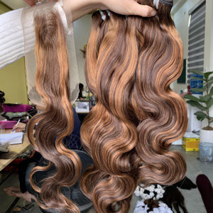 Paquetes y pelucas onduladas de un solo cuerpo de trama de cabello humano vietnamita 100% cabello natural con precio al por mayor - Product Image 1