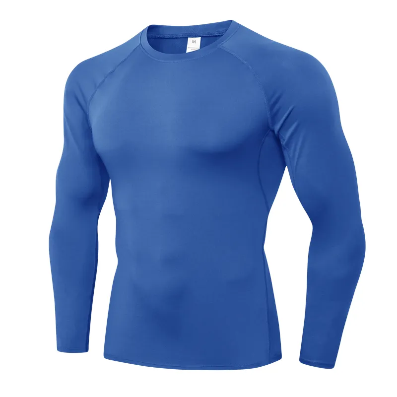 Camiseta esportiva de alta qualidade, slim, compressão, roupas de academia, para treinamento, de corrida