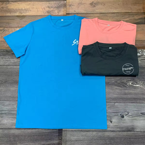 T-shirt basique sérigraphié personnalisé en gros pour hommes | T-shirt à col rond en polyester de coton filé à la main | Chemise d'été à coupe régulière unie - Product Image 3