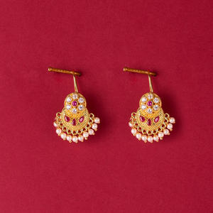 Antique Bali-Style Gold-Plated Fashion Jewelry Ladies' Women's Designer <b>Hoop</b> <b>Earrings</b> - Product Image 1