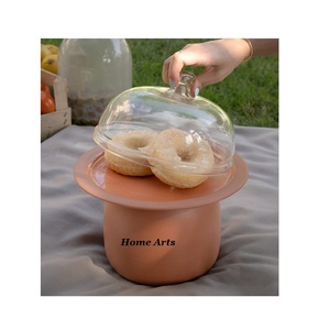 Exclusive Quality Iron Pastry <b>Stand</b> With Glass <b>Dome</b> Customized Size Round Shape <b>Cake</b> Server For Hot Selling - Product Image 6