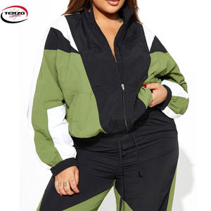 Chándal de talla grande transpirable de alta calidad para mujer, conjuntos cortavientos de diseño personalizado multicolor, ¡Gran oferta! - Product Image 5