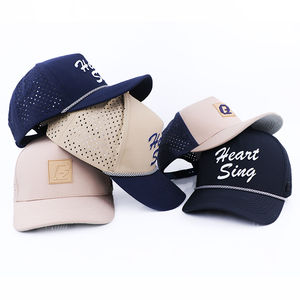 Gorra de béisbol, gorra de Golf, impermeable, 100% poliéster, cuerda de secado rápido, gorra de 5 paneles con cierre a presión, gorra cortada con láser, gorra de camionero de malla - Product Image 2