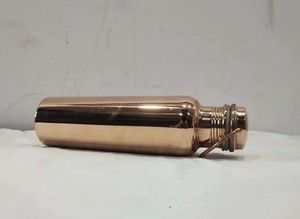 Handcrafted Pure <b>Copper</b> <b>Water</b> <b>Bottle</b> for Healthy Lifestyle with Elegant Hammered Finishing and Leak Proof Lid - Product Image 3