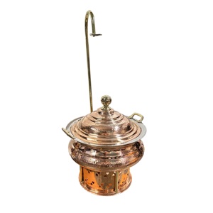 Ensemble buffet de chauffe-plats ronds en acier inoxydable chauffe-plats liquides et alimentaires chauffe-plats usagés chauffe-plats amovibles pour buffet - Product Image 4