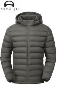 Veste à capuche personnalisée pour hommes, manteau chaud d'hiver confortable et élégant, veste en duvet épaisse en toile pour l'extérieur, style High Street - Product Image 4