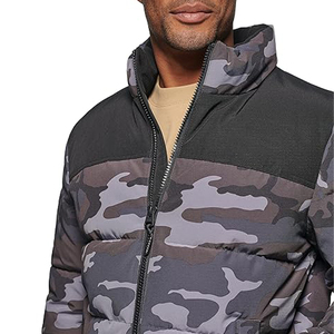 Chaqueta de Plumón de Lana para Hombre, Estilo Urbano, con Capucha, Cierre de Cremallera, Material Exterior de Nailon Impermeable, Logotipo Frontal, Envío DDP - Product Image 3