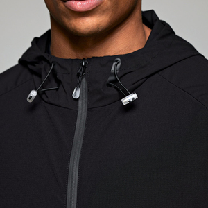 เสื้อแจ็คเก็ตกันลมสำหรับผู้ชายเสื้อฮู้ดกีฬากันลมน้ำหนักเบากันน้ำระบายอากาศได้ดีแห้งเร็วสีตัดกัน - Product Image 2