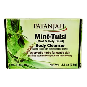 Patanjali Menta Tulsi (Menta e Manjericão Sagrado) Limpador Corporal 75g