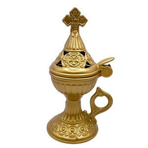 Vente en gros brûleur d'encens en laiton personnalisé bonne odeur chauffe-encensoir pour bureau maison église haute qualité bois d'agar-Offre Spéciale - Product Image 1