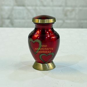 Urne funéraire adulte nuage bleu en laiton pour restes humains | Vase commémoratif de cendres - Product Image 2