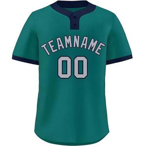 ขายส่งที่ขายดีที่สุด 100% โพลีเอสเตอร์วัสดุที่กําหนดเองกีฬาสวมใส่ผู้ใหญ่ที่มีชื่อทีมสีทึบเสื้อเบสบอลระบายอากาศ - Product Image 5