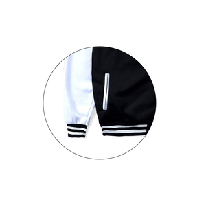 แจ็คเก็ตวาร์ซิตี้ผู้ชายแบบกำหนดเองขายดีสำหรับฤดูหนาว แจ็คเก็ตเบสบอลเท่ห์ๆ หนังปักลายเชนิลล์ เทคนิคการปักแบบยาว สไตล์เลตเตอร์แมน - Product Image 5