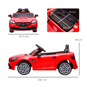 Auto Eléctrico para Niños AIYAPLAY, Mercedes SLC 300 con Licencia Oficial, con Control Remoto, en PP y Metal, 107x62. 5x44 cm, Rojo - Product Image 3