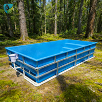 Piscine hors sol personnalisée avec structure en fibre de verre et support en acier pour jardin, usage familial en extérieur