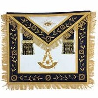 Özelleştirilebilir kraliyet mavi masonik usta Mason mavi köşkü önlük 3D tasarım özel Logo dekorasyon ile el yapımı işlemeli kumaş
