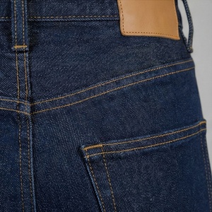 Pantalons en jean décontractés pour femmes personnalisables, jambes larges, 100% coton, extensible, taille mi-haute, tissu respirant, MOQ faible, pantalons de qualité supérieure - Product Image 5