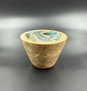 El último cuenco de madera de mango con diseño impreso de flores únicas para servir cuenco de madera multiusos para servir. - Product Image 6