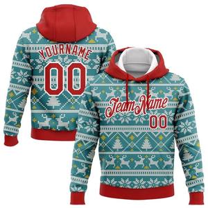 2025 Holiday Christmas <b>Hoodies</b> OEM Factory Custom Design <b>Festive</b> Winter Fleece Pullover Gift Season Apparel 100% Polyester - Product Image 3