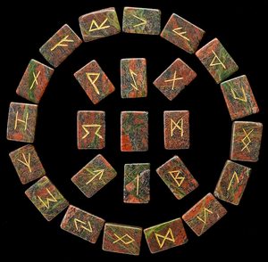 Venta al por mayor Feng Shui estilo rectángulo Unakite runa conjunto de piedras preciosas de cristal Natural grabado cubo tallado curación piedras minerales - Product Image 3