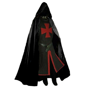 Tuniques européennes médiévales en coton, objets d'artisanat de couture faits à la main, motif uni, vêtements authentiques du Moyen Âge - Product Image 1