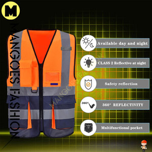 Ropa DE TRABAJO Chaleco de pesca al aire libre con bolsillos Venta al por mayor Ropa DE TRABAJO Chaleco DE SEGURIDAD reflectante de alta visibilidad Ropa de trabajo de construcción - Product Image 4