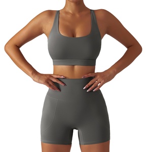 Ustom-pantalones cortos de compresión con logo para mujer, shorts de algodón con cintura de secado rápido - Product Image 5