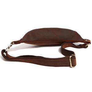Waist Leather Bag Men Vintage Waterproof Crossbody Chest Waist <b>Pack</b> Bag for Outdoor Travel - Product Image 2