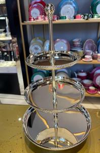 ที่วางเค้กกระจกชุบเงิน3ชั้นถาดเสิร์ฟหรูหราสำหรับคัพเค้กขนมอบปาร์ตี้งานแต่งงานและวางกลางบ้าน - Product Image 4