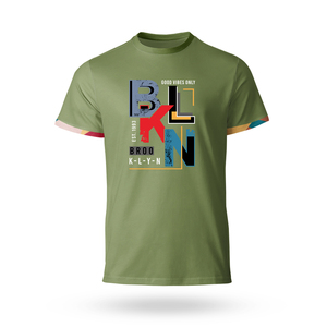 Camiseta de algodón informal para hombre, estampado de letras en negrita, manga corta, ajuste cómodo, ropa de calle de verano, tejido de punto para uso diario - Product Image 4