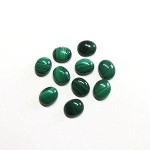 Haute qualité AAA 7x9mm ovale vert Malachite Cabochon IGI certifié pierres semi-précieuses naturelles pour la fabrication de bijoux Vivaaz - Product Image 4