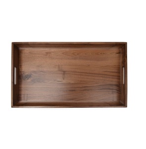 Plateau de service en bois avec poignée pour légumes de forme carrée et échantillon gratuit d'artisanat indien - Product Image 3