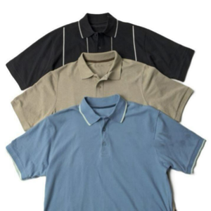 Polo en coton grande taille pour homme T-shirt oversize à manches courtes en coton lourd avec impression personnalisée T-shirt personnalisable en coton recyclé - Product Image 6