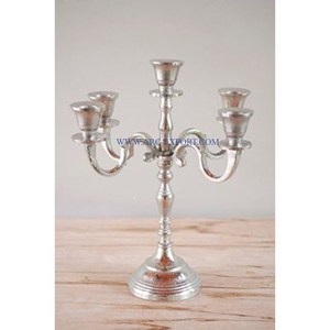 Candélabres éclaircissants pour mariages et événements Candélabres de table en acier inoxydable poli avec miroir - Product Image 5