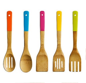 ชามสลัดขนาดใหญ่ 5 ชาม ผลิตภัณฑ์ที่ไม่ซ้ําใคร ชุดเครื่องมือทําครัวไม้มะม่วงอะคาเซียธรรมชาติผลิตในอินเดีย - Product Image 3