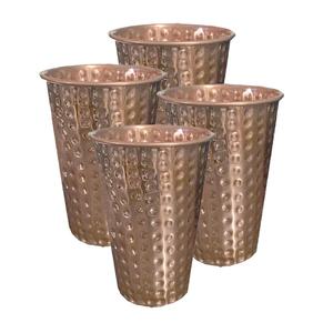 Handcrafted Design Drink Ware <b>Glass</b> Tableware Decoration Customized Water <b>Glass</b> Copper Finishing Metal Drinking Water <b>Glass</b> - Product Image 2