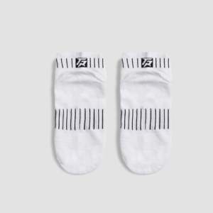 ShieldFlex Sporty Quarter <b>Socks</b> High Quality Jacquard Printed Bamboo Fiber Breathable and Anti-Bacterial for Cycling White - Product Image 2