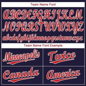 Maillot de baseball rouge-blanc marine personnalisé - Product Image 2