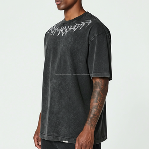 T-shirt oversize en coton satiné pour homme, style smoking, maille haute densité pour streetwear premium, séchage rapide, logo personnalisé, OEM - Product Image 4