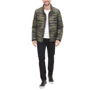 Veste matelassée pour homme en toile de haute qualité avec col montant et logo frontal, manches longues, prix de gros - Product Image 4