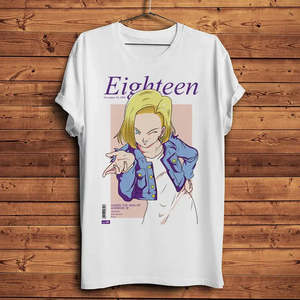 Camiseta de Dragon Ball Android 18, 100% Algodón Jersey, Impresión Digital, Decoración con Logotipo - Product Image 4