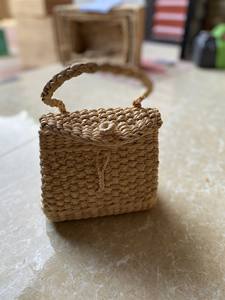 Sac écologique en jacinthe d'eau/Nouveau sac à main d'été en jacinthe d'eau naturelle avec coquille et poignées mode féminine - Product Image 4