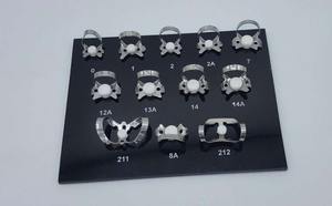 ชุดยางรัดฟัน12ชิ้นเครื่องมือทันตกรรมพร้อมถาดสแตนเลสสีดำ - Product Image 6