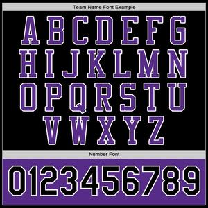 Custom negro púrpura-blanco bombardero Full-Snap Varsity Letterman dos tonos chaqueta cortavientos Streetwear vintage hombres Varsity chaqueta - Product Image 2