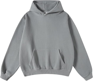 2025 nueva sudadera con capucha de Color sólido Popular de alta calidad, Sudadera con capucha holgada, Invierno teñido liso bordado americano a la moda - Product Image 5